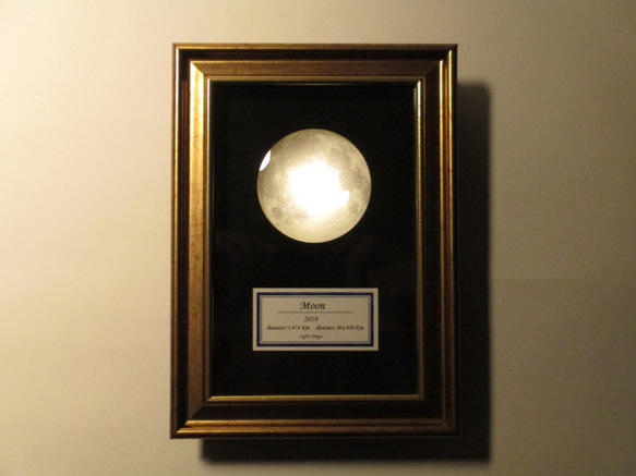 月の標本　ランプ　額（黄色光）　G001Y 1枚目の画像