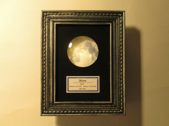 月の標本　ランプ　銀色額　小（黄/青色光）　GS005YB 2枚目の画像