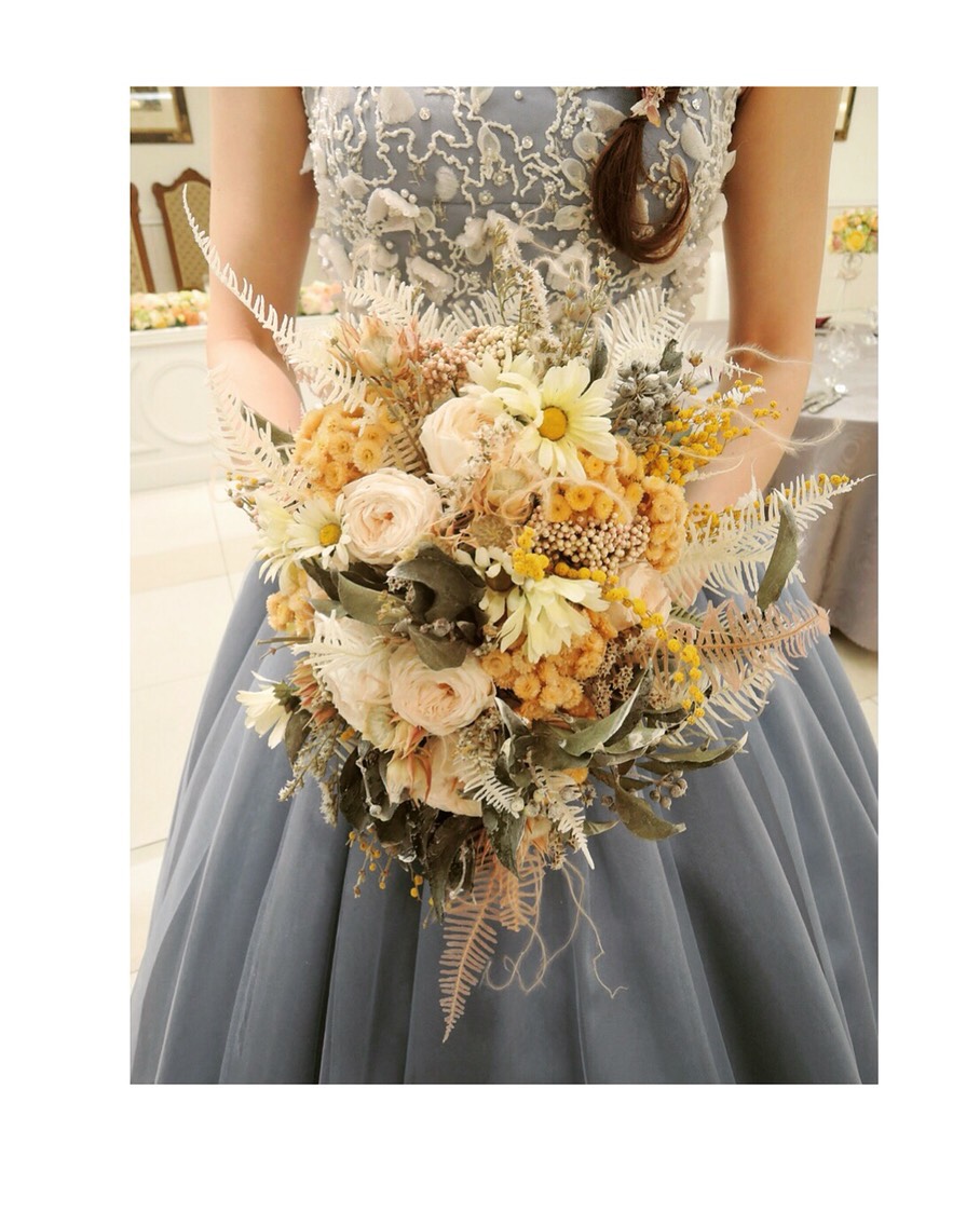 オーダーウェディングブーケ、ブートニア