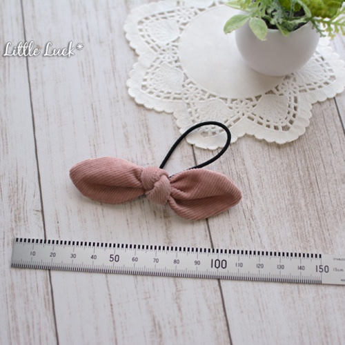2個セット*フレンチコーデュロイのリボンヘアゴム ヘアゴム