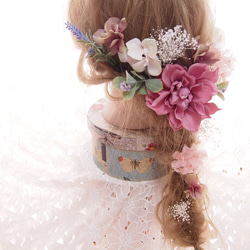 No.0011   人気No.1♡アンティークピンクのヘッドドレス♡ 2枚目の画像