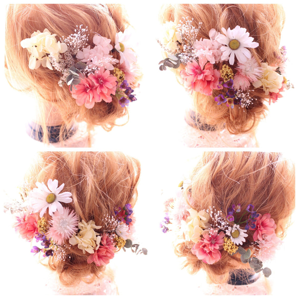 桜入荷♡八重桜×ユーカリヘッドドレス 4枚目の画像