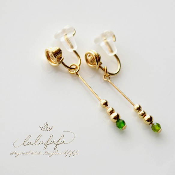 lulufufu◆14kgf◆mignon stick earring 1枚目の画像