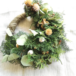 「Creema限定」フレッシュ針葉樹のハーフリース～クリスマス～ 4枚目の画像