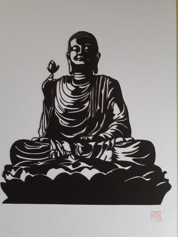 切り絵アート　仏陀 2枚目の画像