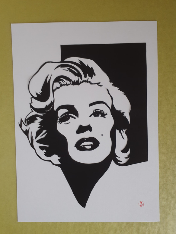 切り絵アート マリリン・モンロー 切り絵 makochin 通販 切り絵アート マリリン・モンロー 切り絵 makochin 通販