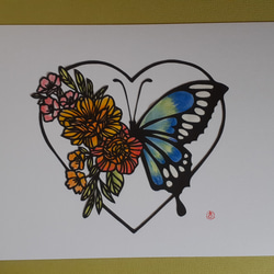 絵画 蝶々と花の絵です 0_51a090dd8d7d10837e89c17c0f17