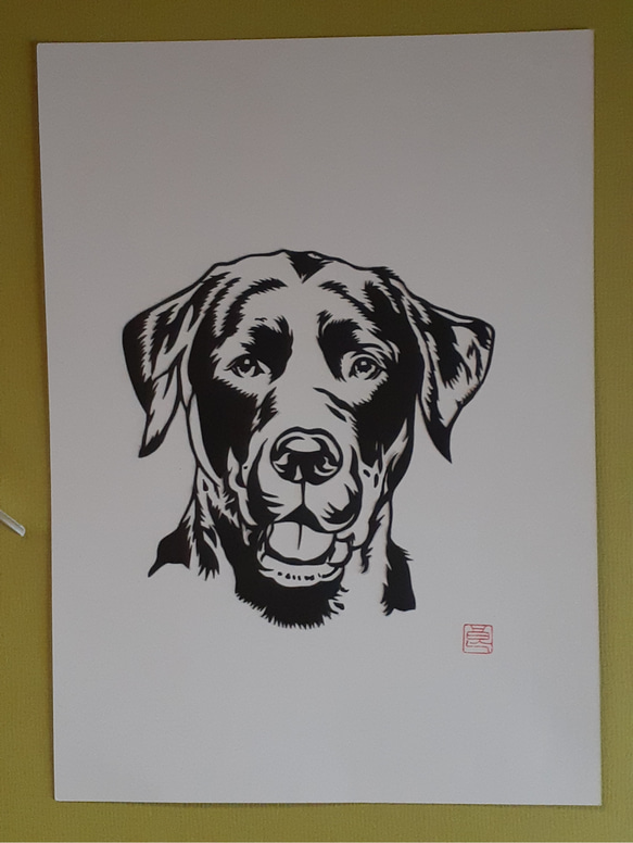 「数量限定 在庫処分セール」 ラブラドールレトリバー 切り絵アート 切り絵 通販 makochin その他