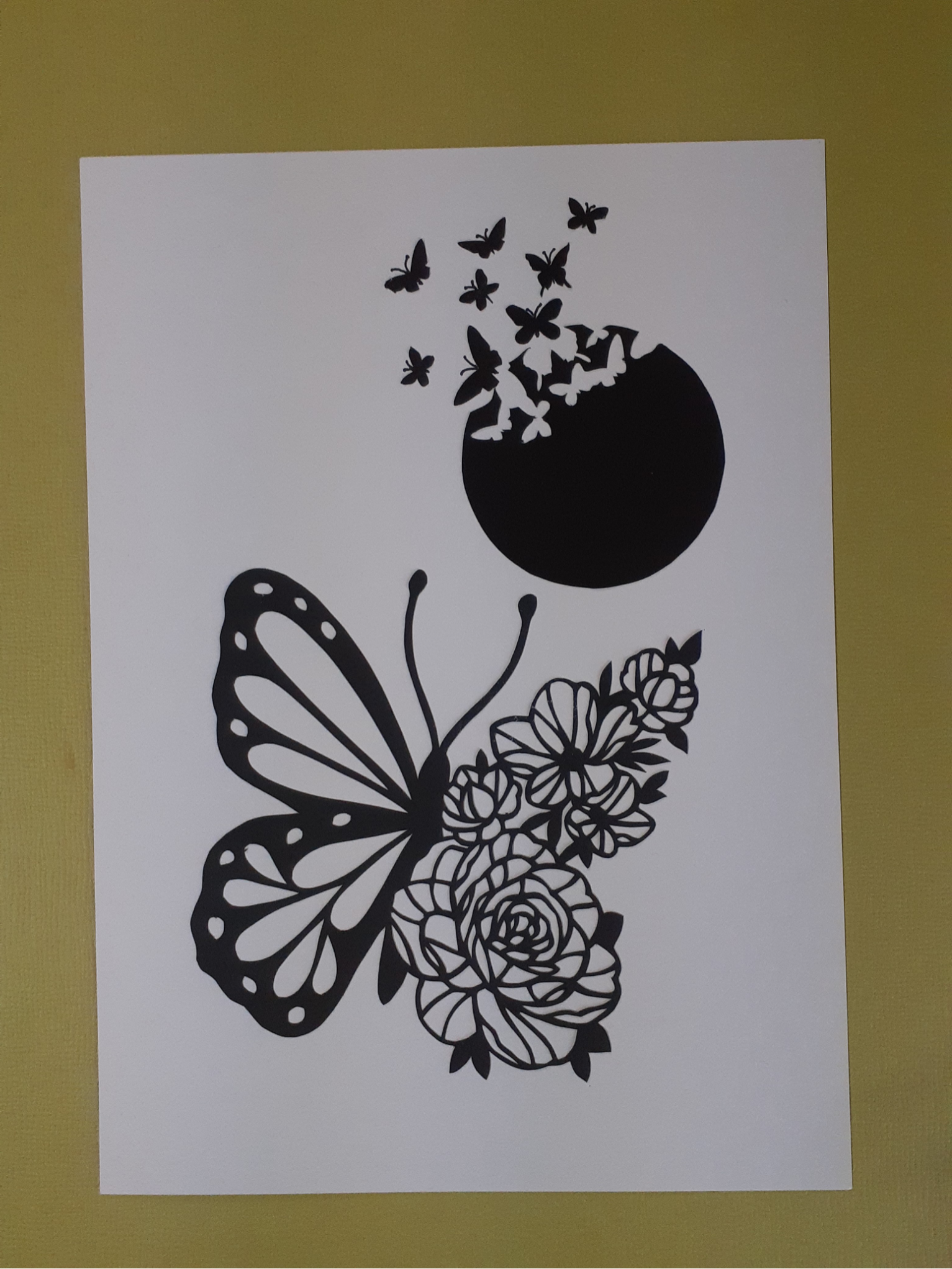 HERMES アートプリント 花と蝶 0_51a090dd8d7d10837e89c17c0f17