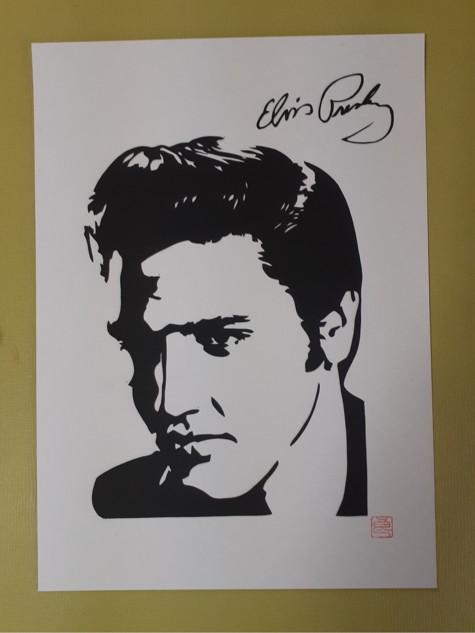 切り絵アート エルビス・プレスリー 切り絵 makochin 通販