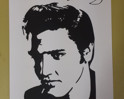 切り絵アート エルビス・プレスリー 切り絵 makochin 通販