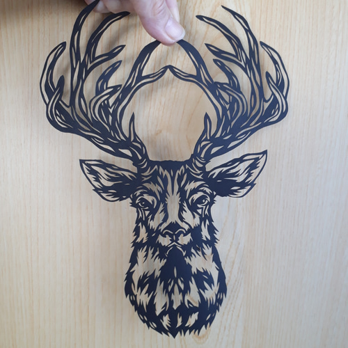 トナカイ　動物　アクリル画　絵画 Amazon | 数字によるDIYの絵画鹿の動物の絵現代壁アート