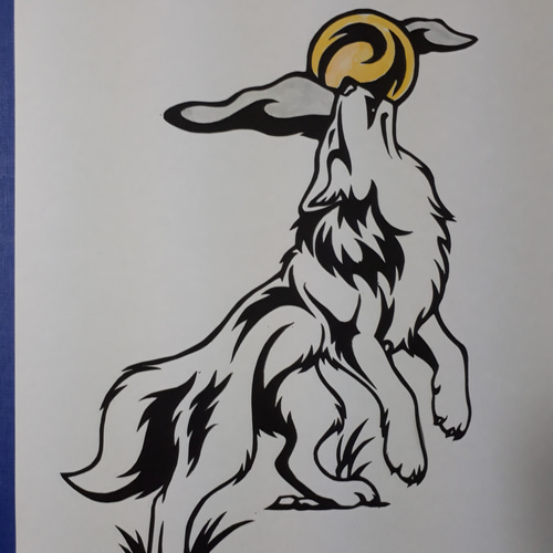 切り絵アート WOLFの遠吠え 切り絵 makochin 通販 12201779｜Creema