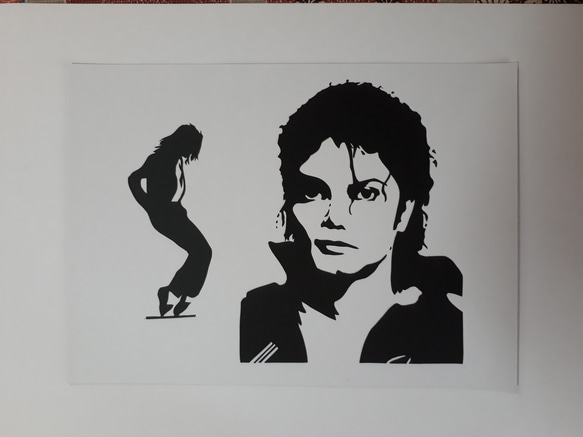切り絵アート マイケルジャクソン 切り絵 makochin 通販