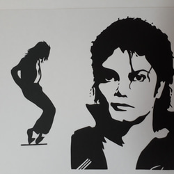 切り絵アート　マイケルジャクソン 2枚目の画像