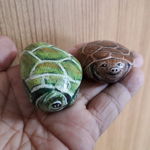 亀 (石のアート) 絵画 makochin 通販 12208418｜Creema(クリーマ)