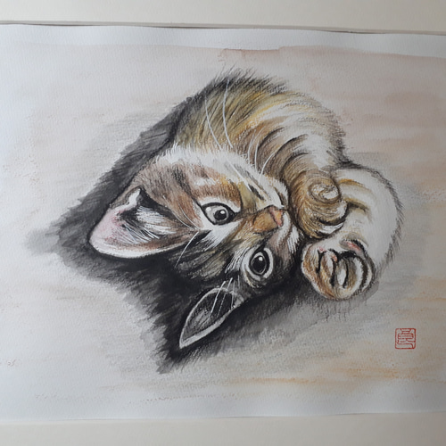 色鉛筆画 猫の戯れ 絵画 makochin 通販 12231359|Creema(クリーマ) 色鉛筆画 猫の戯れ 絵画 makochin 通販 12231359|Creema(クリーマ)