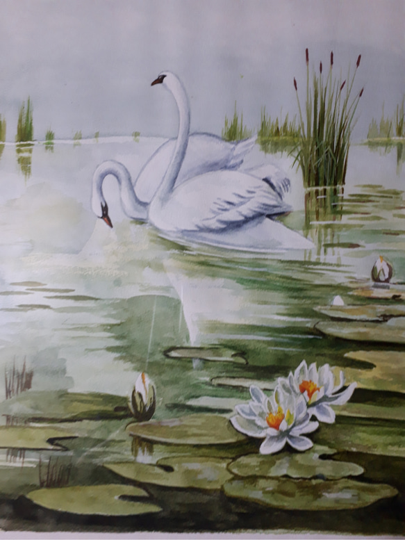 油絵絵画原画再販『白鳥の湖』