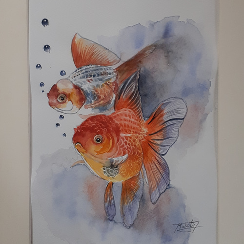 真作】絵画 K.CHINEN 水彩 静物画 精密描写 逸品 Q45