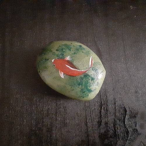 金魚(3点セット) 石のアート その他アート makochin 通販 12632229