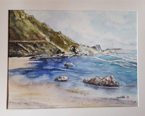 水彩画(海景)№43 8442c637e0b3686e37dd4bea9d1eae