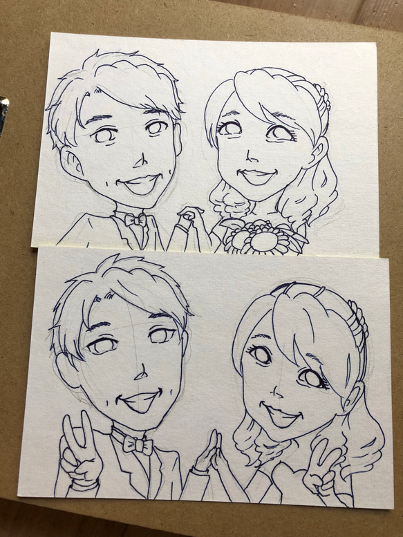 【似顔絵】結婚という大事な日に 3枚目の画像