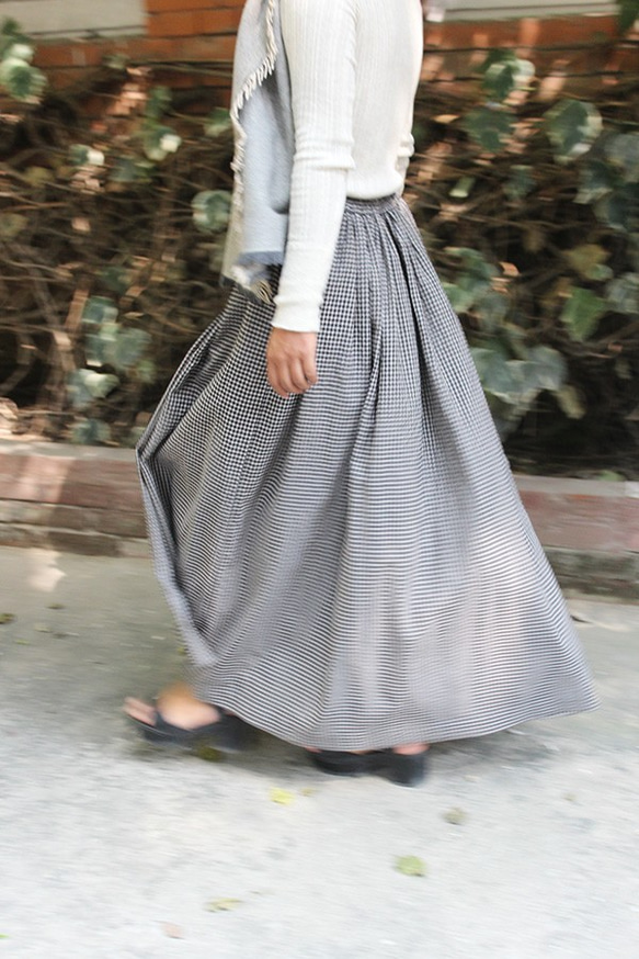 也可以是背帶褲◉ Maxi Long 2way Skirt Black 第4張的照片