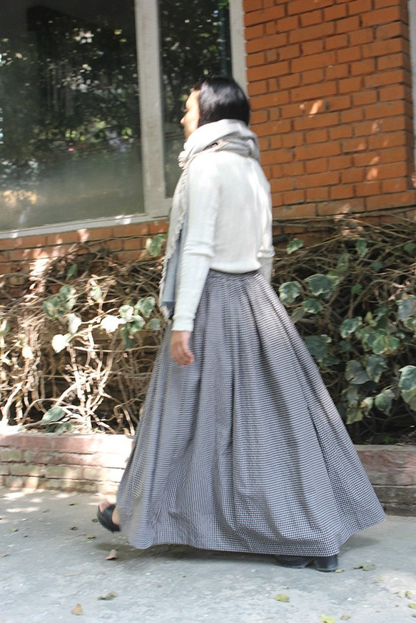 也可以是背帶褲◉ Maxi Long 2way Skirt Black 第8張的照片