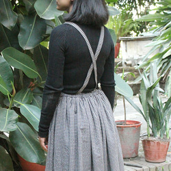 也可以是背帶褲◉ Maxi Long 2way Skirt Black 第10張的照片