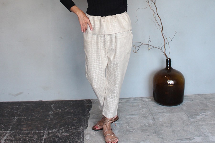 リネンジャガード 　きんちゃくパンツ