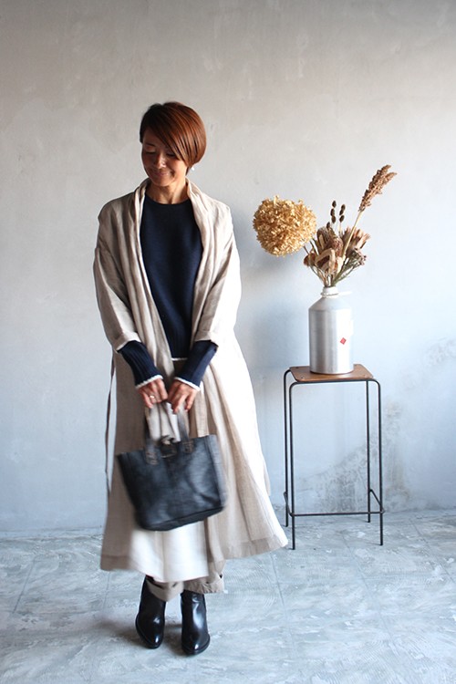 リネン ロングローブ　生成り 15,336円