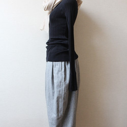 成人冬季褲子◉羊毛氣球褲淺灰色 第5張的照片