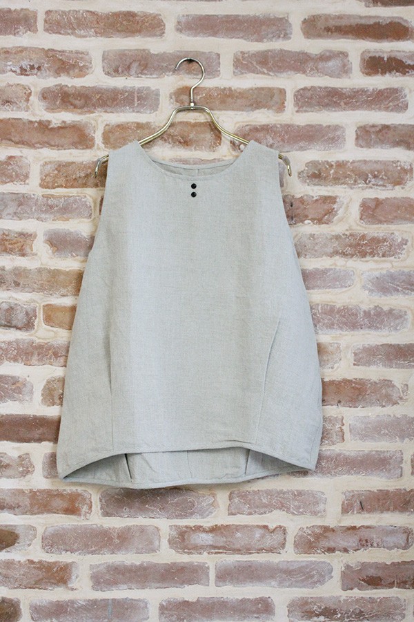 ナチュラルリネン バルーンタンクトップ
