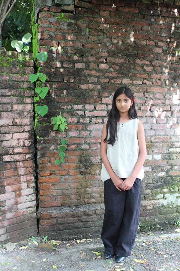 ナチュラルリネン バルーンタンクトップ