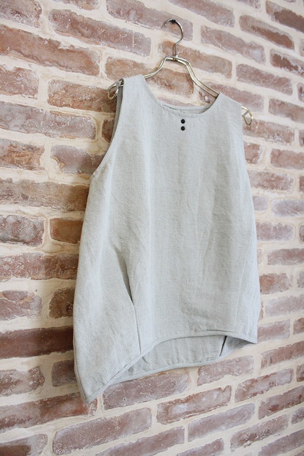 ナチュラルリネン バルーンタンクトップ