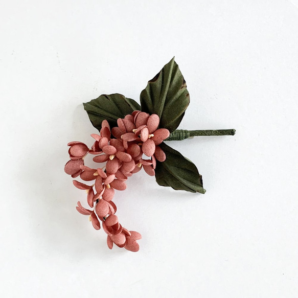 corsage : コサージュ " リラの小枝 " |  アンティークピンク | 3枚目の画像
