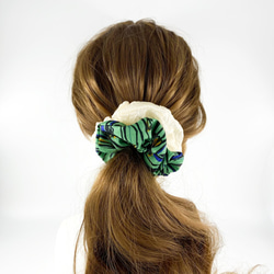 Hair accessory : シュシュ " Green ＆ Ivory. " 6枚目の画像