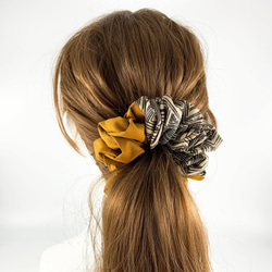 Hair accessory : シュシュ " Camel × Beige,  秋冬カラー. " 8枚目の画像