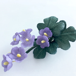 野に咲く花のブローチ（薄紫花） 4枚目の画像