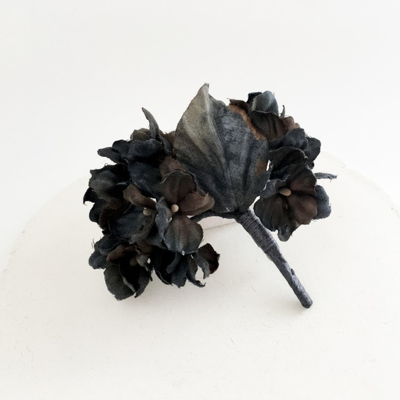 Corsage : コサージュ " 錆びた黒紫陽花 " Type-A 3枚目の画像