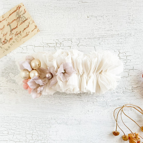お花バレッタ clearly flower barrette ～ｸﾘｱﾘｰﾌﾗﾜｰﾊﾞﾚｯﾀ | flower／フラワー