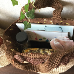 雙色麻繩袋（磚紅色） 第3張的照片