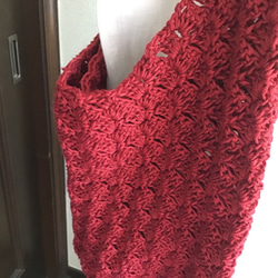 麻編織肩背（紅色） 第4張的照片