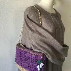 2Way麻線袋（紫色和suzuran） 第1張的照片