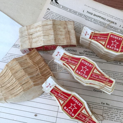 【未使用】’50～’60年代頃　ビンティージ　シガーバンド 282枚　ファイル入 未使用】'50～'60年代頃 ビンティージ シガーバンド 282枚 ファイル入