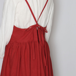 サロペットスカート（紅色） 6枚目の画像