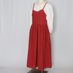サロペットスカート（紅色） 8枚目の画像