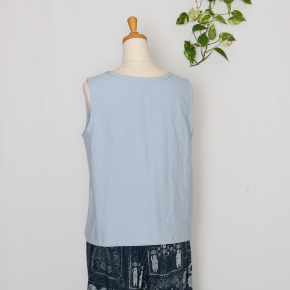 【Ｓ】【Ｍ】【L】 ストンとタンクトップ（水色）_C19 3枚目の画像