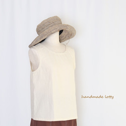 《受注制作》【Ｓ】【M】【Ｌ】 ストンとタンクトップ（アイボリー）_C19 1枚目の画像