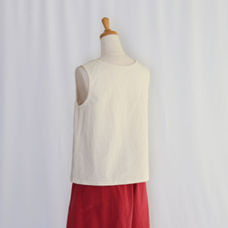 《受注制作》【Ｓ】【M】【Ｌ】 ストンとタンクトップ（アイボリー）_C19 3枚目の画像
